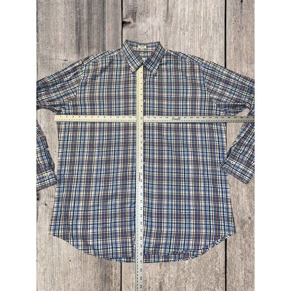 Peter Millar Button Down Up Shirt Long Sleeve Men’s Size XL Plaid 100% Cotton - Picture 4 of 7